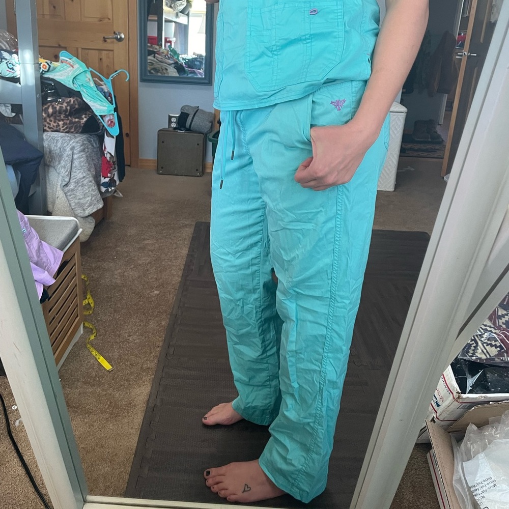 Med Couture E-Z Flex Blue Scrub Pants